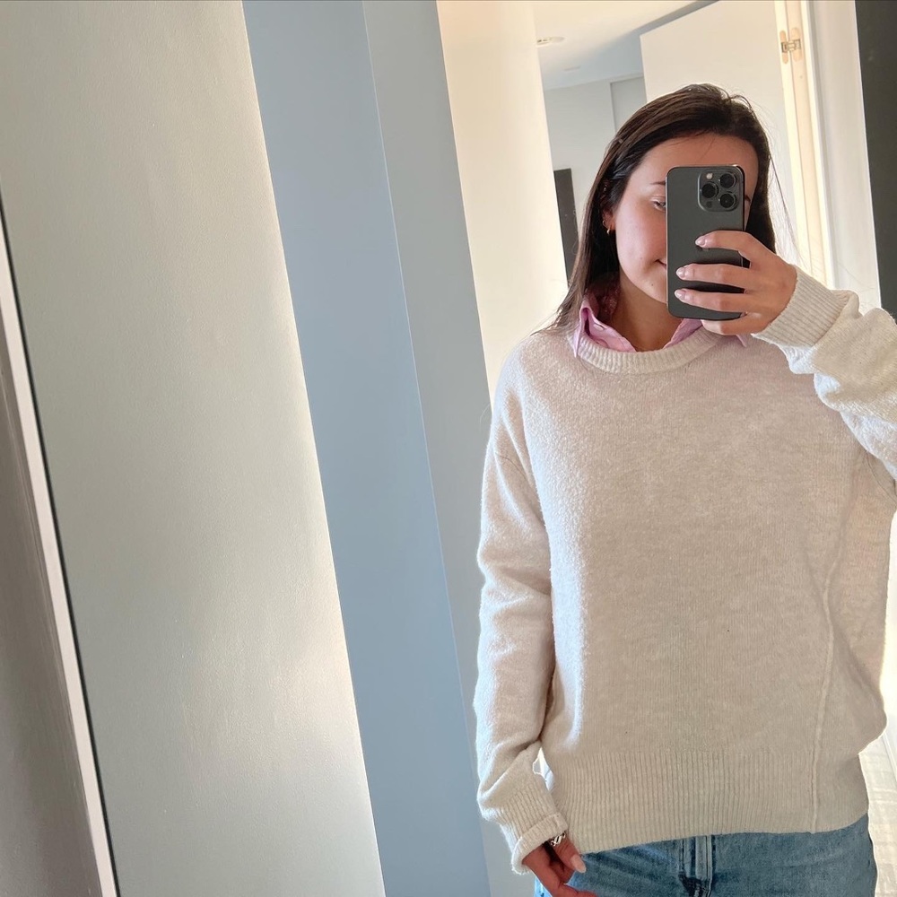 White comfy sweater